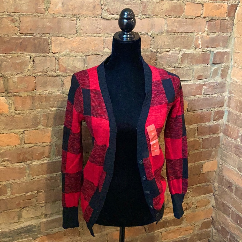 NWT plaid cardigan